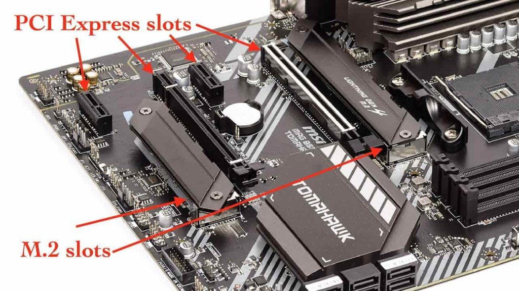 Locate the PCIe M.2 slot on the motherboard