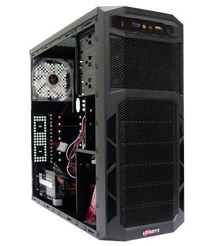 Logisys CS369BK ATX Mid Tower Case w/480 W Power Supply