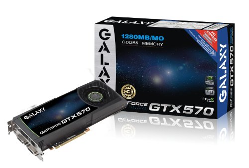 Galaxy 57NKH3HS00GZ GeForce GTX 570 1.25 GB Graphics Card