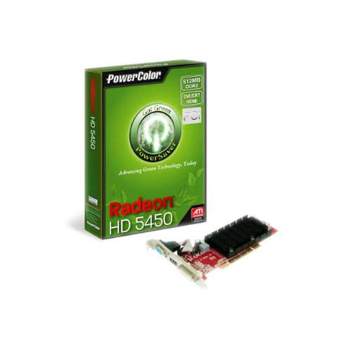 PowerColor AP5450 512MD2-SH Radeon HD 5450 512 MB PCI Graphics Card