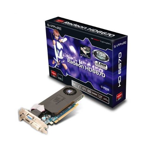 Sapphire 100326LP Radeon HD 6670 1 GB Graphics Card