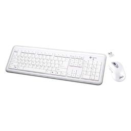 Buslink RF-6577L-WH Wireless Standard Keyboard With Laser Mouse