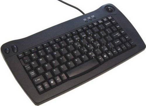 SolidTek MINI TRACK BALL Wired Mini Keyboard With Trackball