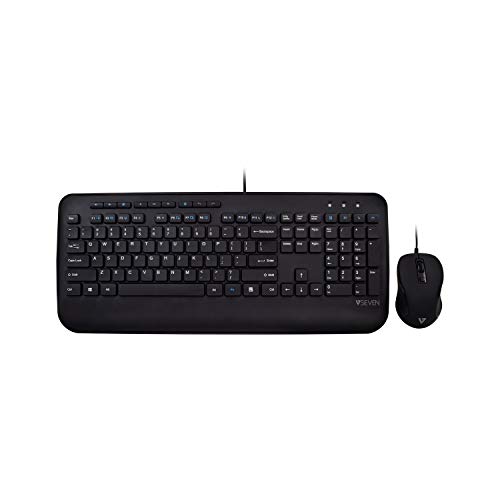 V7 V7 Professional Wired Standard Keyboard With Optical Mouse