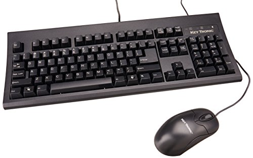 KeyTronic KT800U2M Wired Standard Keyboard With Optical Mouse