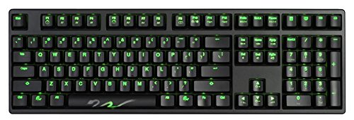 Ducky DK9008 Shine 3 Green LED Backlit (Black Cherry MX) Wired Standard Keyboard