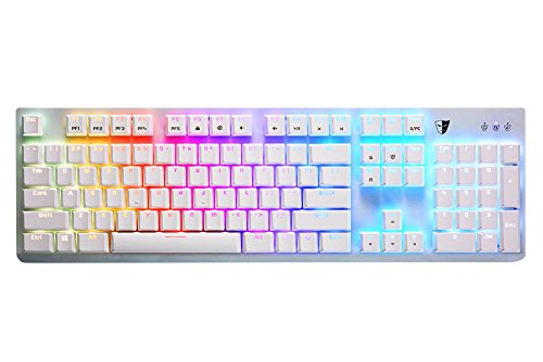 Tesoro Gram Spectrum (White w/Blue Switches) RGB Wired Gaming Keyboard