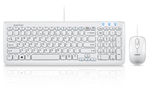Perixx PERIDUO-303W Wired Standard Keyboard With Optical Mouse