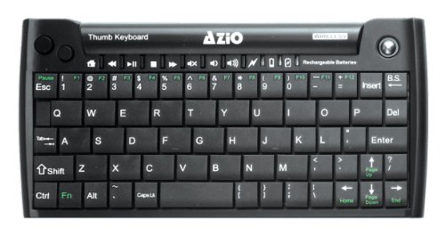AZIO Mini Thumb Keyboard w/ Trackball Wireless Mini Keyboard