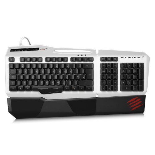 Mad Catz S.T.R.I.K.E. 3 White Wired Gaming Keyboard