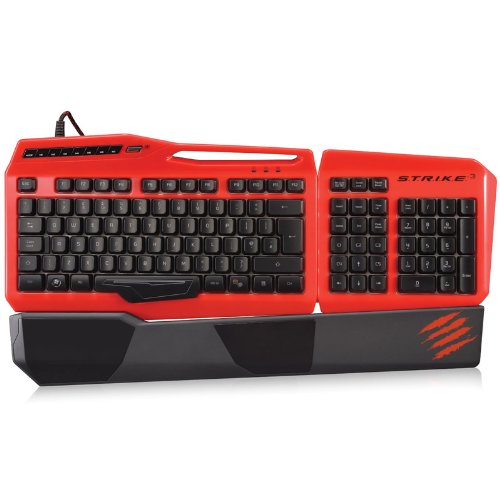 Mad Catz S.T.R.I.K.E. 3 Red Wired Gaming Keyboard
