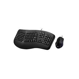 Adesso AKB-150CB Wired Ergonomic Keyboard With Optical Mouse