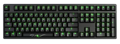 Ducky DK9008 Shine 3 Green LED Backlit (Blue Cherry MX) Wired Standard Keyboard