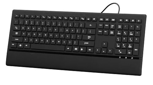 Logisys Streamline Character-illuminated White LED Keyboard Wired Ergonomic Keyboard