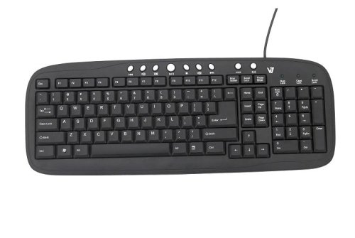V7 KM0B1-6N6 Wired Standard Keyboard