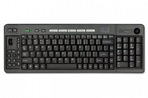 Adesso WKB-3200UB Wired Standard Keyboard With Trackball