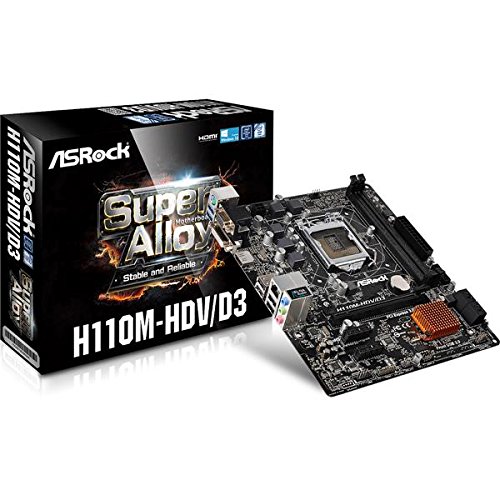 ASRock H110M-HDV/D3 Micro ATX LGA1151 Motherboard