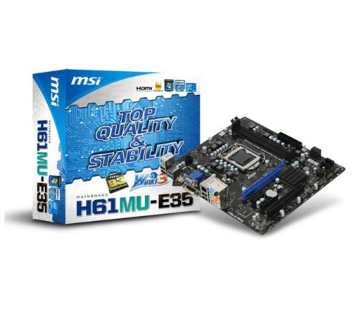 MSI H61MU-E35 (B3) Micro ATX LGA1155 Motherboard