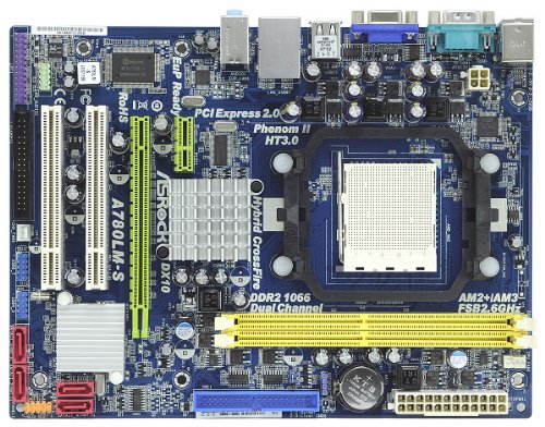 ASRock A780LM-S Micro ATX AM3/AM2+/AM2 Motherboard