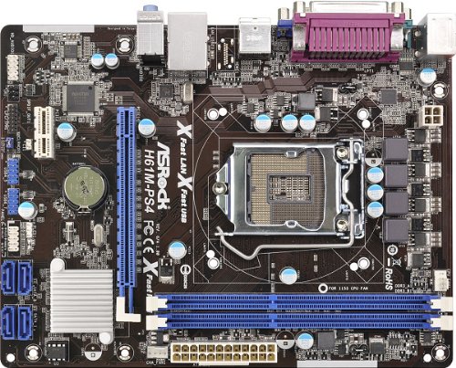 ASRock H61M-PS4 Micro ATX Intel Motherboard Micro ATX LGA1155 Motherboard
