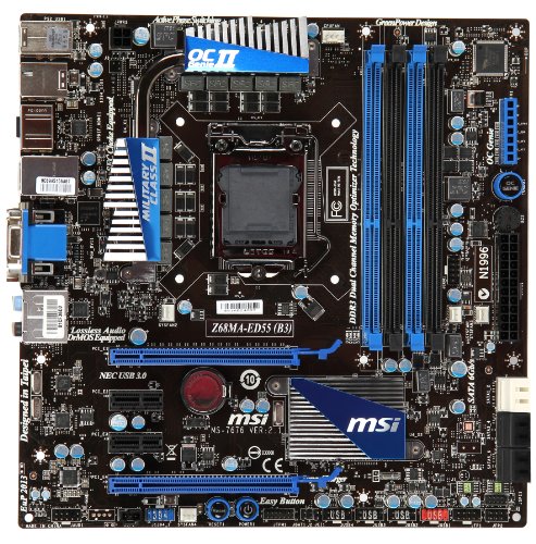 MSI Z68MA-ED55 (B3) Micro ATX LGA1155 Motherboard