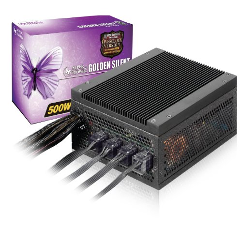 Super Flower Golden Silent 500 W 80+ Platinum Certified Semi-modular Fanless ATX Power Supply