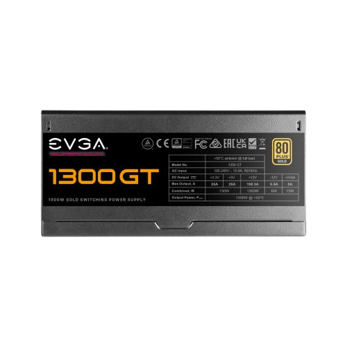 EVGA SuperNOVA 1300 GT 1300 W 80+ Gold Certified Fully Modular ATX Power Supply