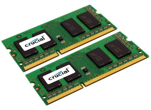 Crucial CT2KIT25664BC1067 4 GB (2 x 2 GB) DDR3-1066 SODIMM CL7 Memory
