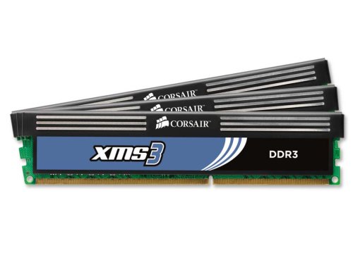 Corsair XMS3 6 GB (3 x 2 GB) DDR3-1600 CL8 Memory