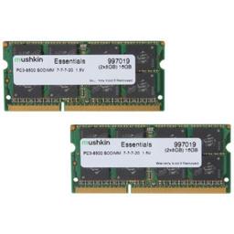 Mushkin Essentials 16 GB (2 x 8 GB) DDR3-1066 SODIMM CL7 Memory