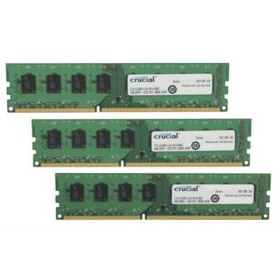 Crucial CT3KIT51264BD1339 12 GB (3 x 4 GB) DDR3-1333 CL9 Memory