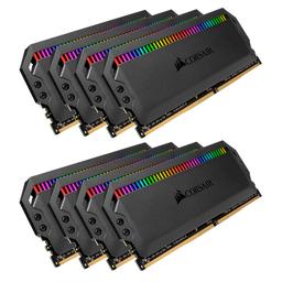 Corsair Dominator Platinum RGB 128GB (8 x 16GB) 288-Pin DDR4 SDRAM DDR4 3800 (PC4 30400) Desktop Memory Model CMT128GX4M8X3800C19 128 GB (8 x 16 GB) DDR4-3800 CL19 Memory