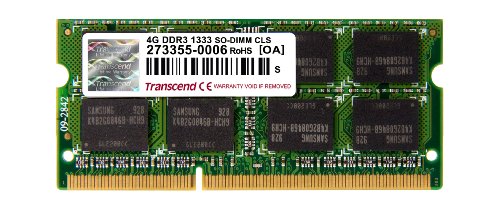 Transcend TS512MSK64V3N 4 GB (1 x 4 GB) DDR3-1333 SODIMM CL9 Memory