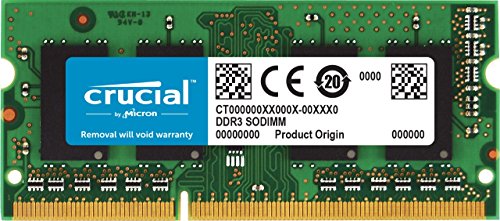 Crucial CT204864BF160B 16 GB (1 x 16 GB) DDR3-1600 SODIMM CL11 Memory