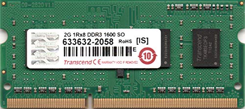 Transcend JetRam 2 GB (1 x 2 GB) DDR3-1600 SODIMM CL11 Memory