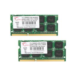 G.Skill F3-10600CL9D-8GBSQ 8 GB (2 x 4 GB) DDR3-1333 SODIMM CL9 Memory