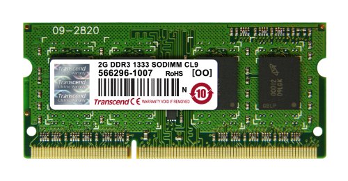 Transcend JM1333KSN-2G 2 GB (1 x 2 GB) DDR3-1333 SODIMM CL9 Memory