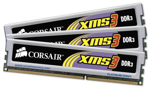 Corsair XMS3 3 GB (3 x 1 GB) DDR3-1333 CL9 Memory