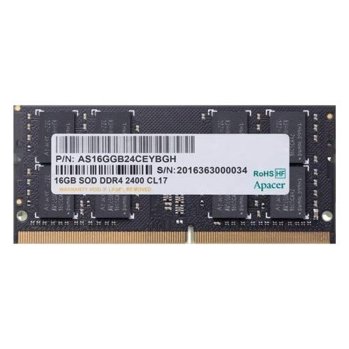 Apacer AS 16 GB (1 x 16 GB) DDR4-2400 SODIMM CL17 Memory