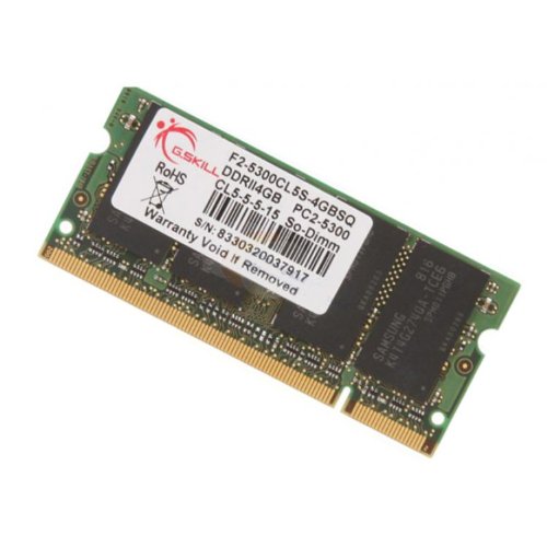 G.Skill F2-5300CL5S-4GBSQ 4 GB (1 x 4 GB) DDR2-667 SODIMM CL5 Memory