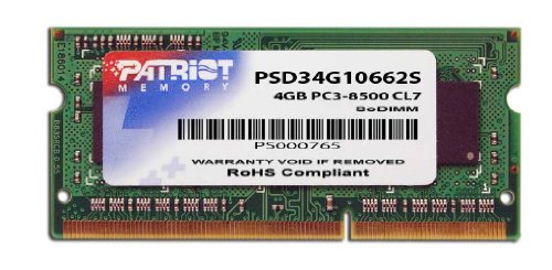 Patriot Signature 4 GB (1 x 4 GB) DDR3-1066 SODIMM CL7 Memory