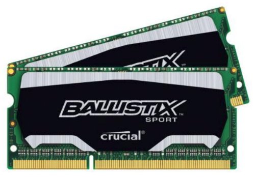Crucial Ballistix Sport 16 GB (2 x 8 GB) DDR3-1866 SODIMM CL10 Memory