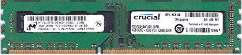 Crucial CT51264BA1339J 4 GB (1 x 4 GB) DDR3-1333 CL9 Memory
