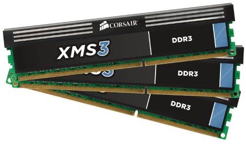 Corsair XMS3 6 GB (3 x 2 GB) DDR3-1600 CL9 Memory