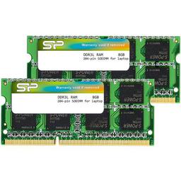 Silicon Power SU016GLSTU160N22AH 16 GB (2 x 8 GB) DDR3-1600 SODIMM CL11 Memory