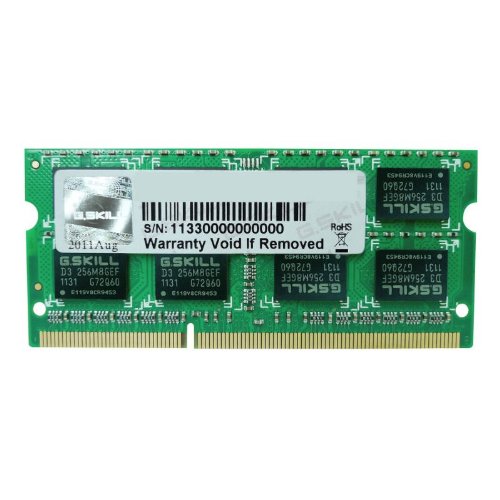 G.Skill F3-1600C11S-8GSL 8 GB (1 x 8 GB) DDR3-1600 SODIMM CL11 Memory
