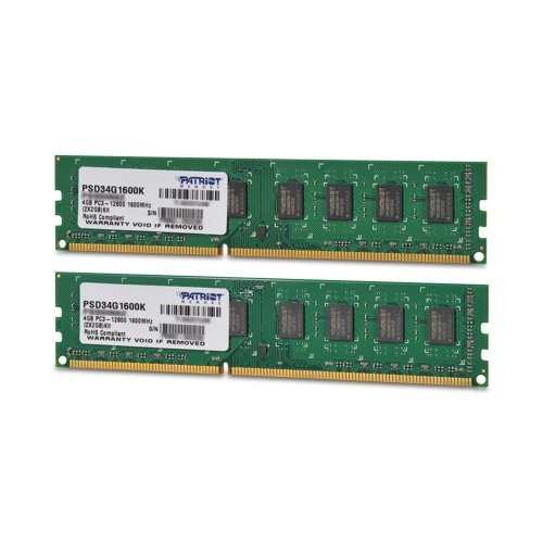 Patriot Signature 4 GB (2 x 2 GB) DDR3-1600 CL9 Memory