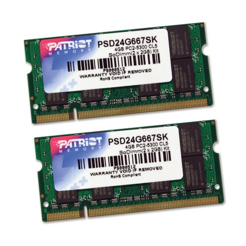 Patriot PSD24G667SK 4 GB (2 x 2 GB) DDR2-667 SODIMM CL5 Memory