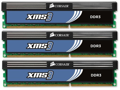 Corsair XMS 6 GB (3 x 2 GB) DDR3-2000 CL9 Memory