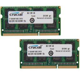 Crucial CT2KIT102464BF160B 16 GB (2 x 8 GB) DDR3-1600 SODIMM CL11 Memory
